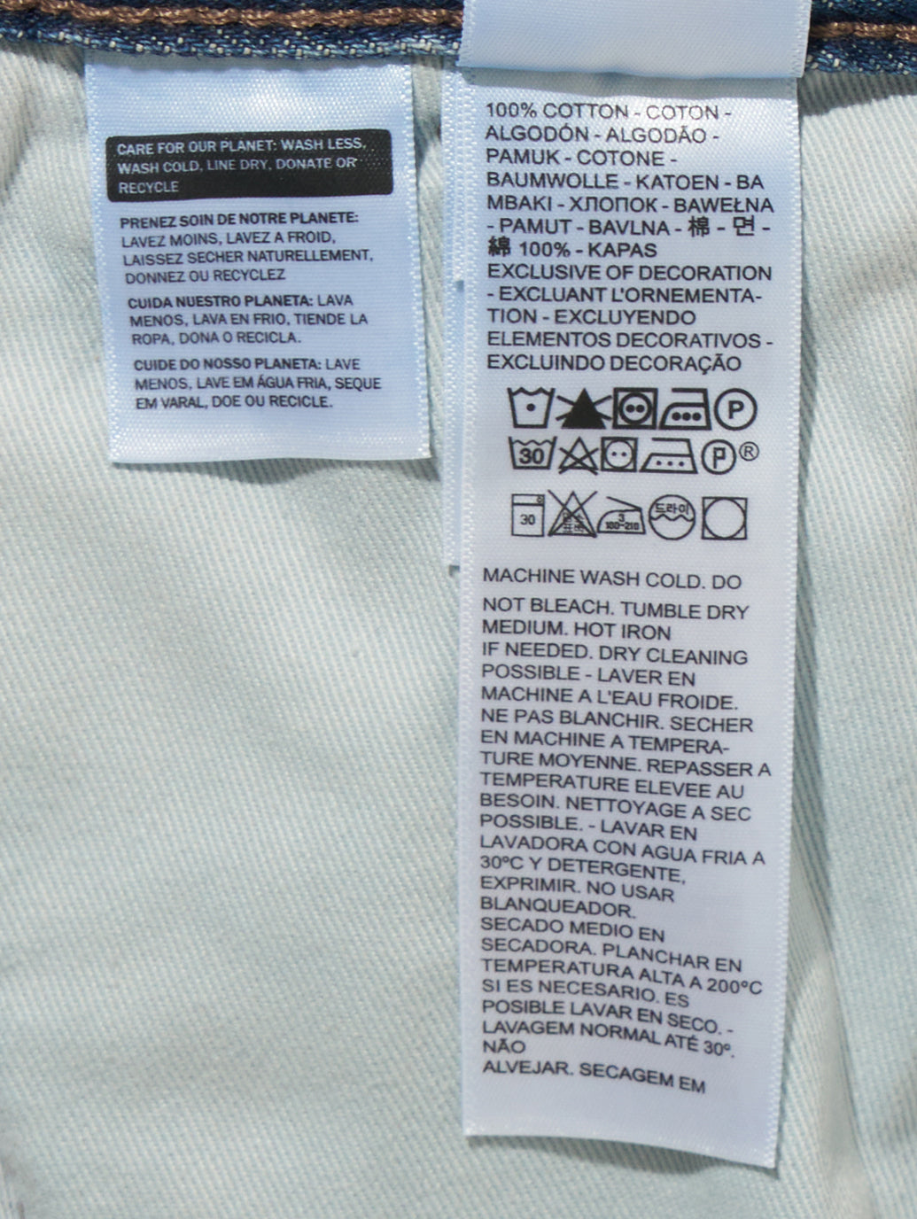 568™ ルーズストレート カーゴ ブルー