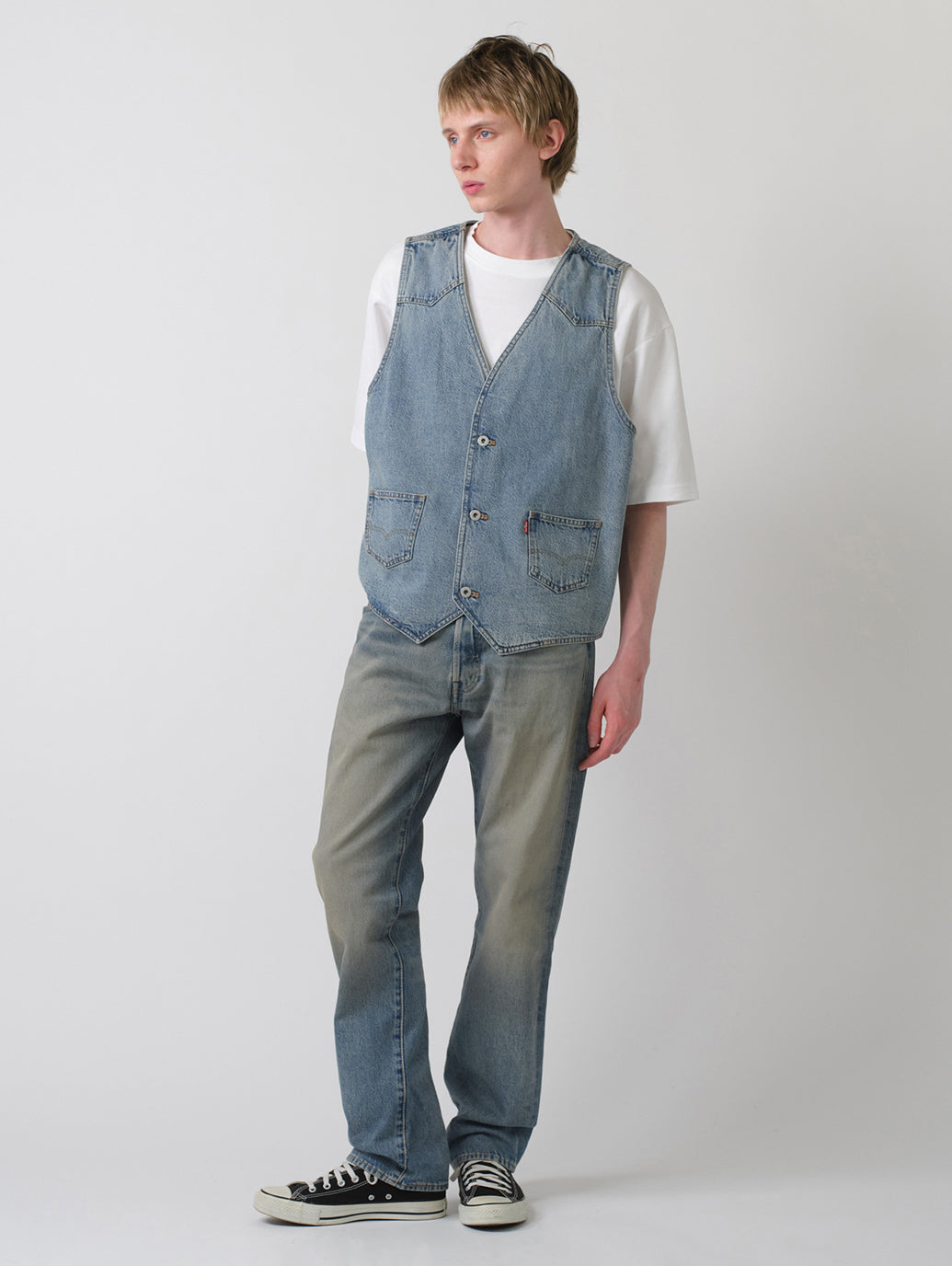 デニム ベスト