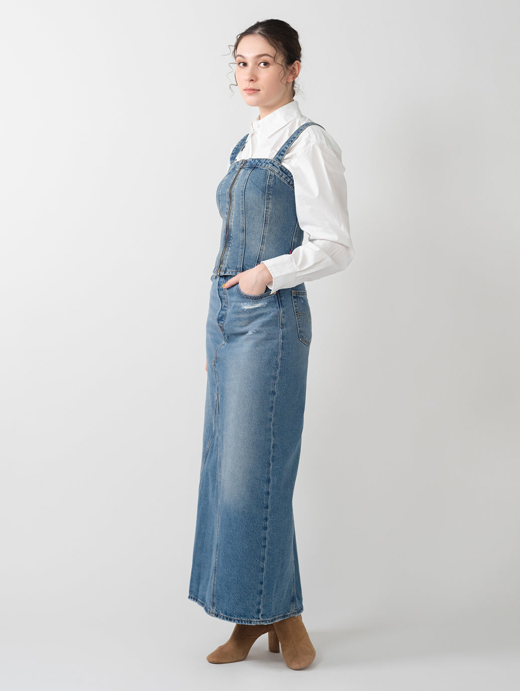 ICONIC ロングスカート ミディアムインディゴ