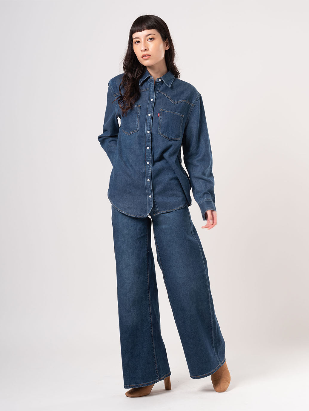 318™ シェーピング ワイドレッグ ミディアムインディゴ