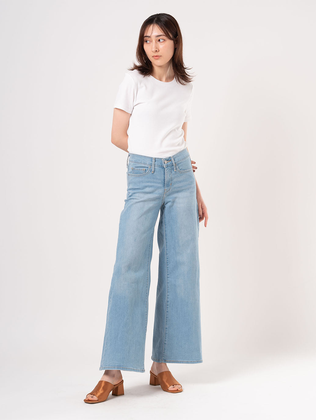 318™ シェーピング ワイドレッグ ライトインディゴ