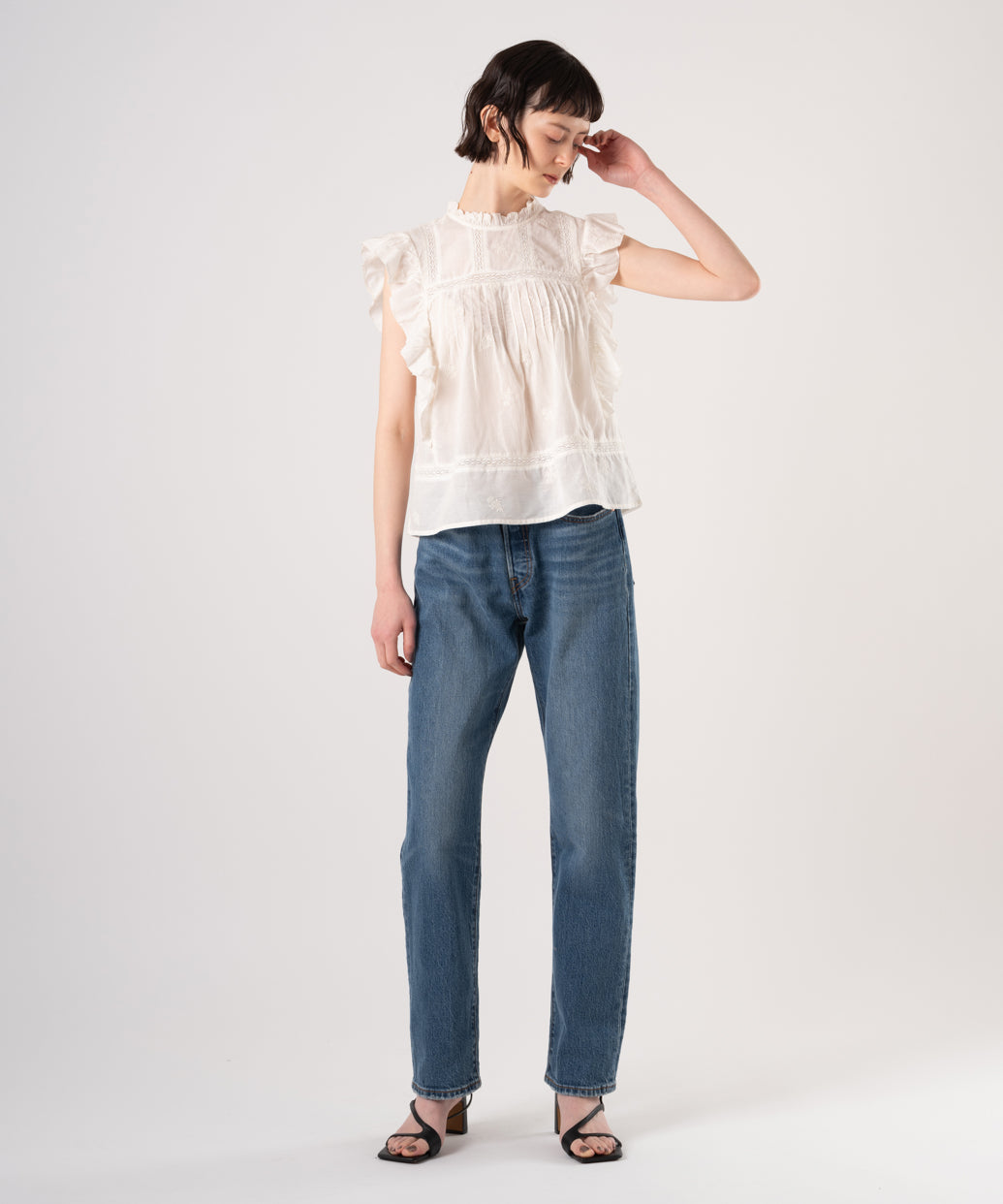 ノースリーブ ブラウス