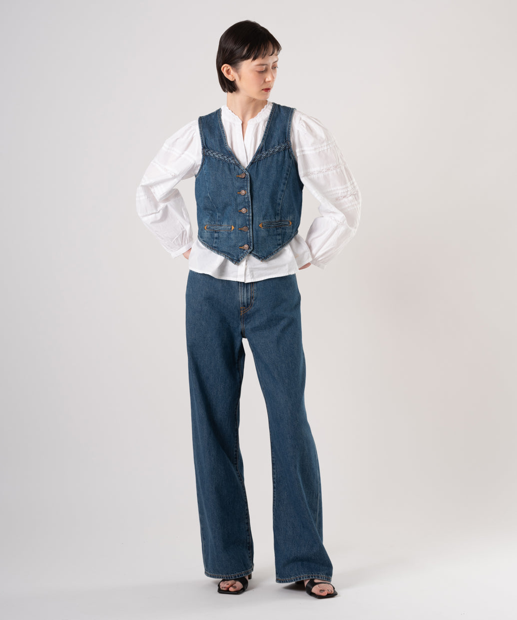 デニム ベスト