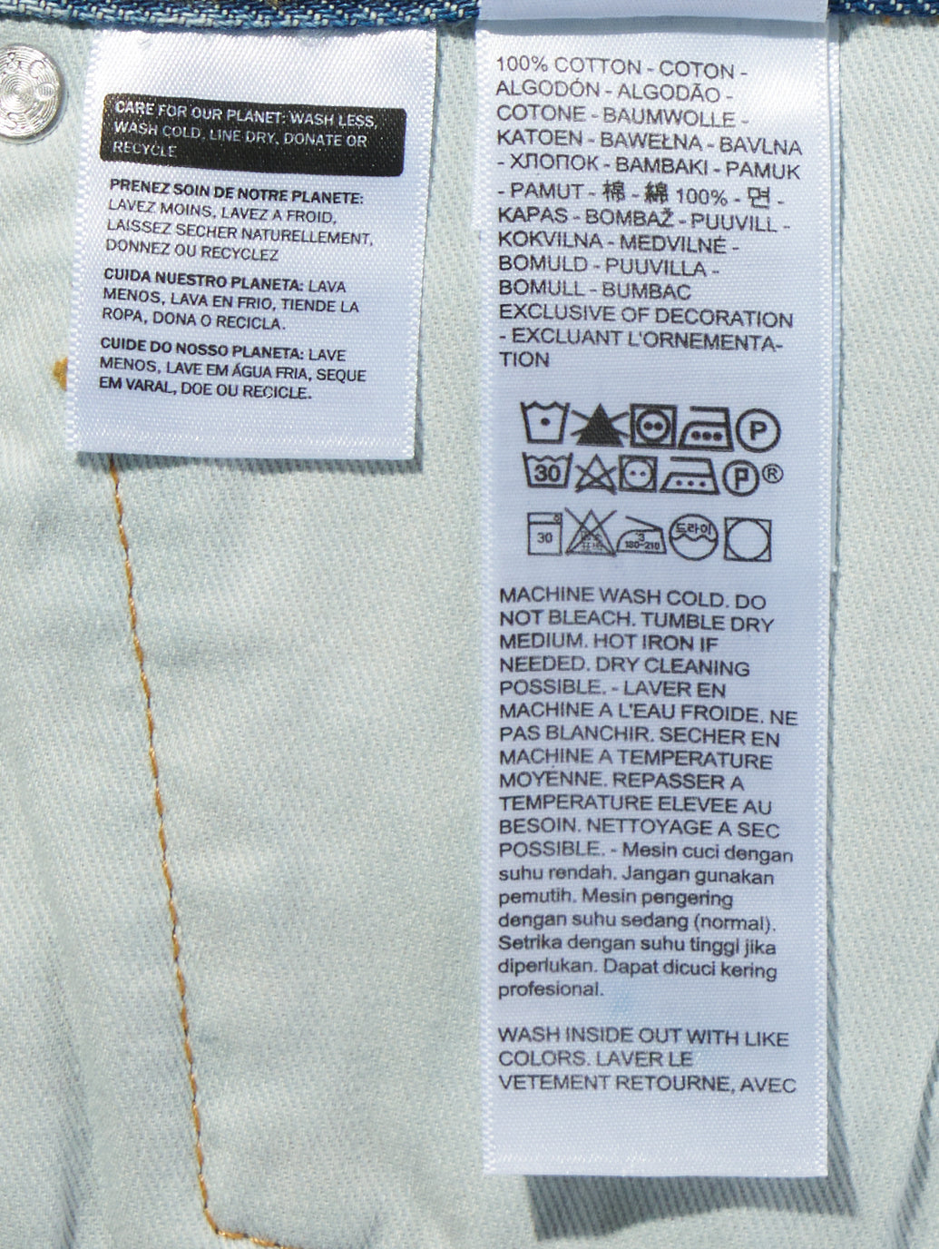 TWISTED BAGGY ジーンズ ミディアムインディゴ