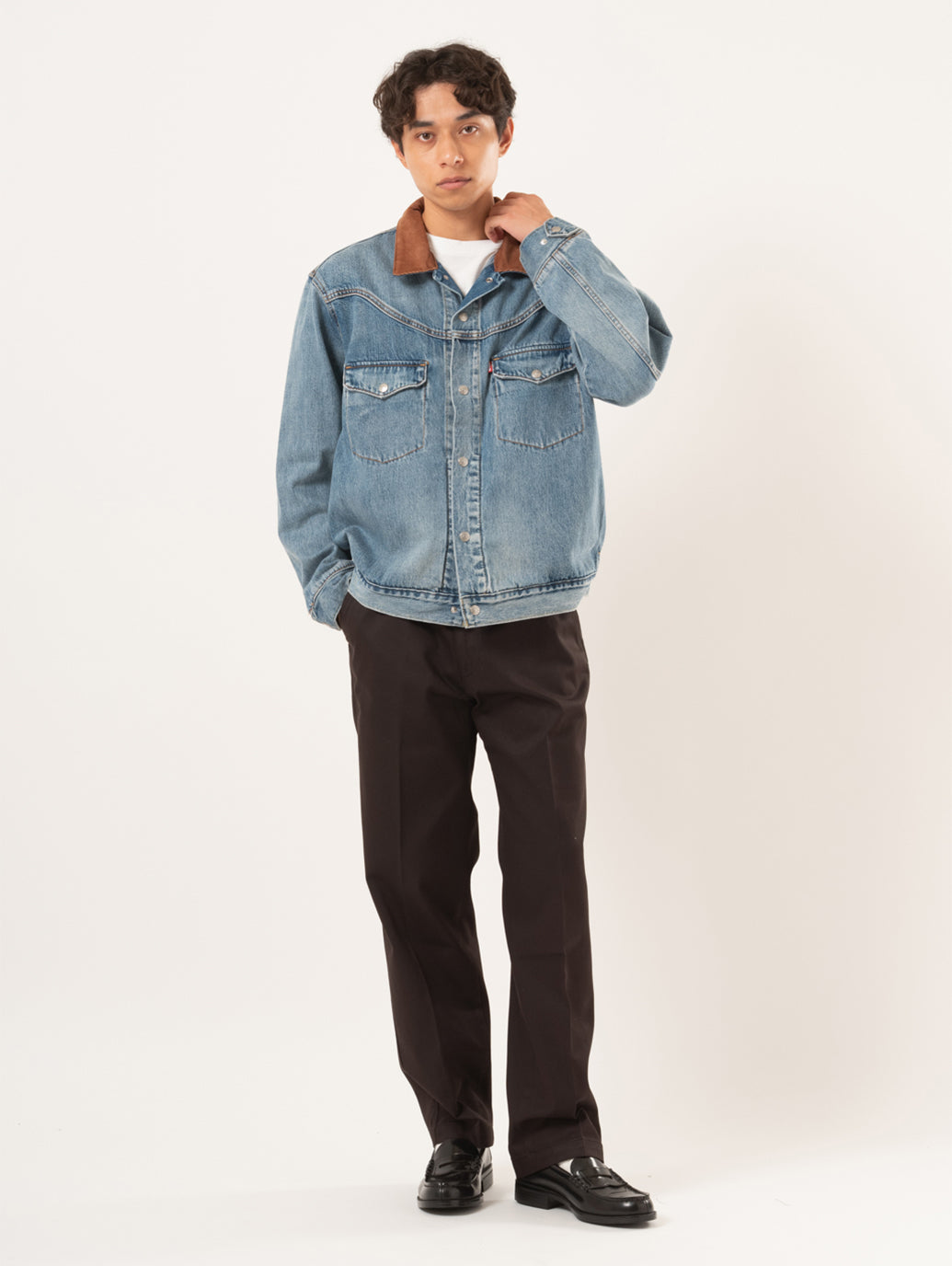 ウエスタンショートホーン トラッカージャケット ミディアムインディゴ