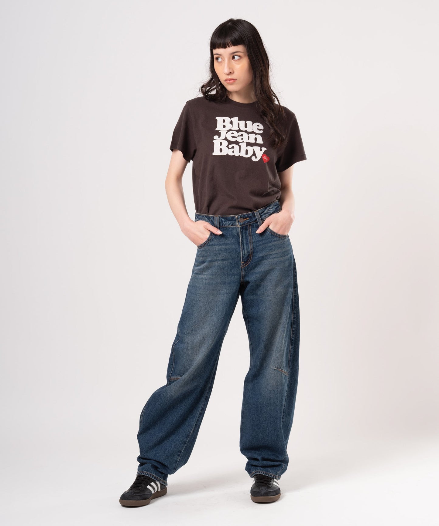 BAGGY DAD バレルジーンズ ダークインディゴ