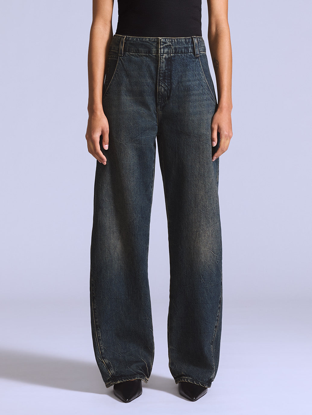 メルヴィンス FLARE JEANS デニム ダークインディゴ S3110 メルヴィンス FLARE JEANS デニム ダークインディゴ S3110 MLVINCE