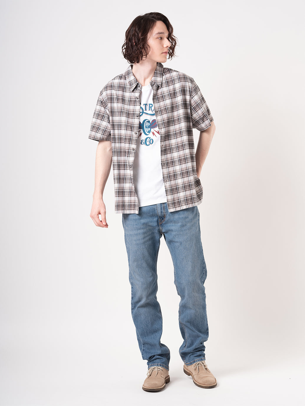 レギュラーカラー 半袖シャツ