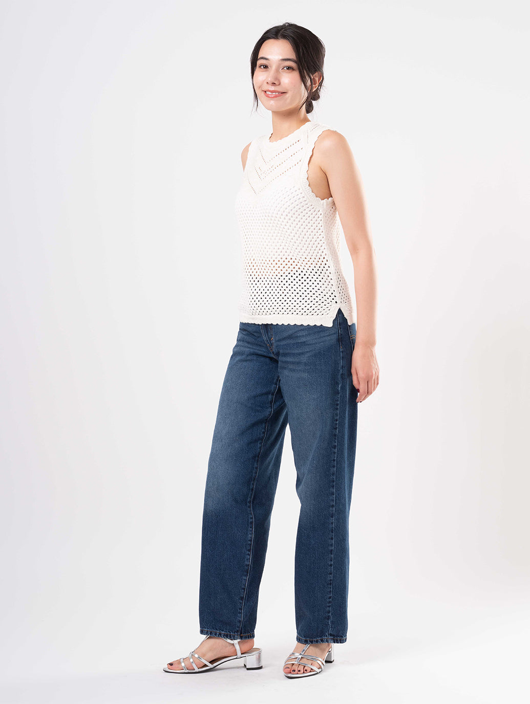 ADRIENNE クロシェット タンクトップ