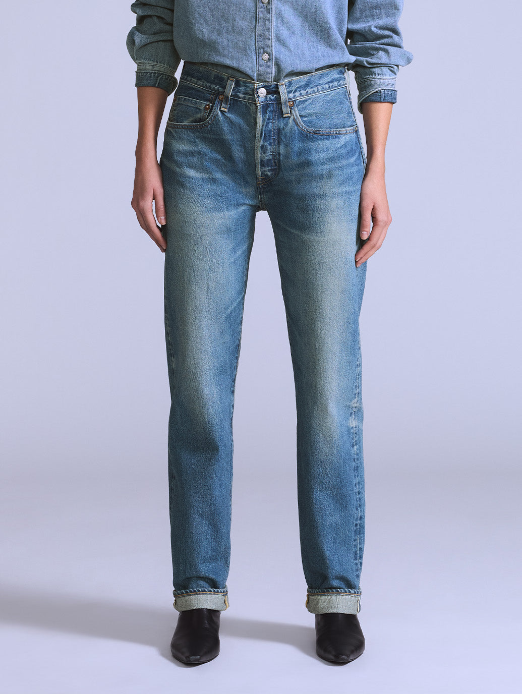 正規品 KITH × Levi’s コラボデニムパンツ 501 ミディアムブルー リーバイス LEVI'S リーバイス/Levi's501 LEVIS ORIGINAL EMPTY YOUR