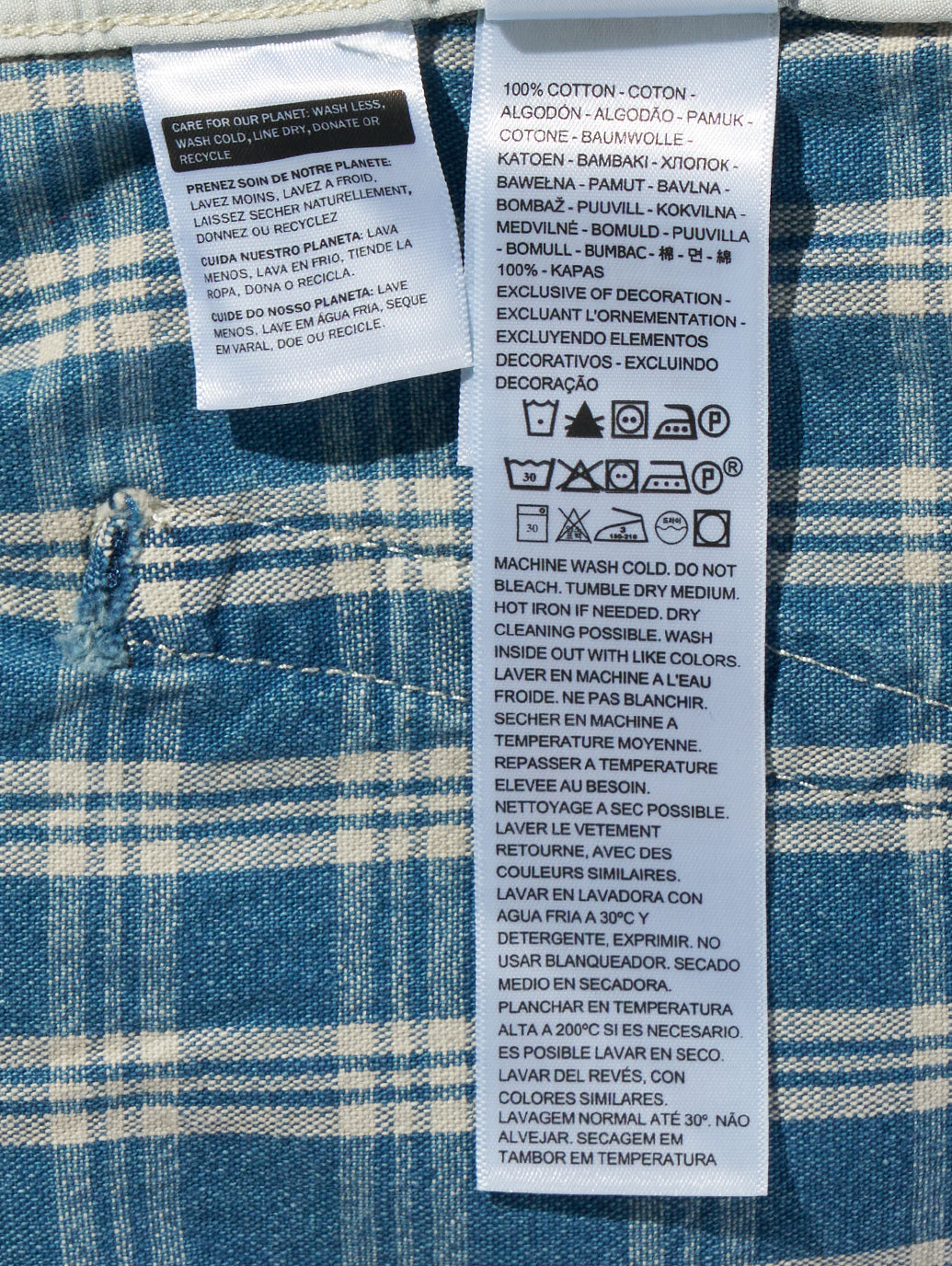 WORKWEAR プルオンワークショーツ チェック