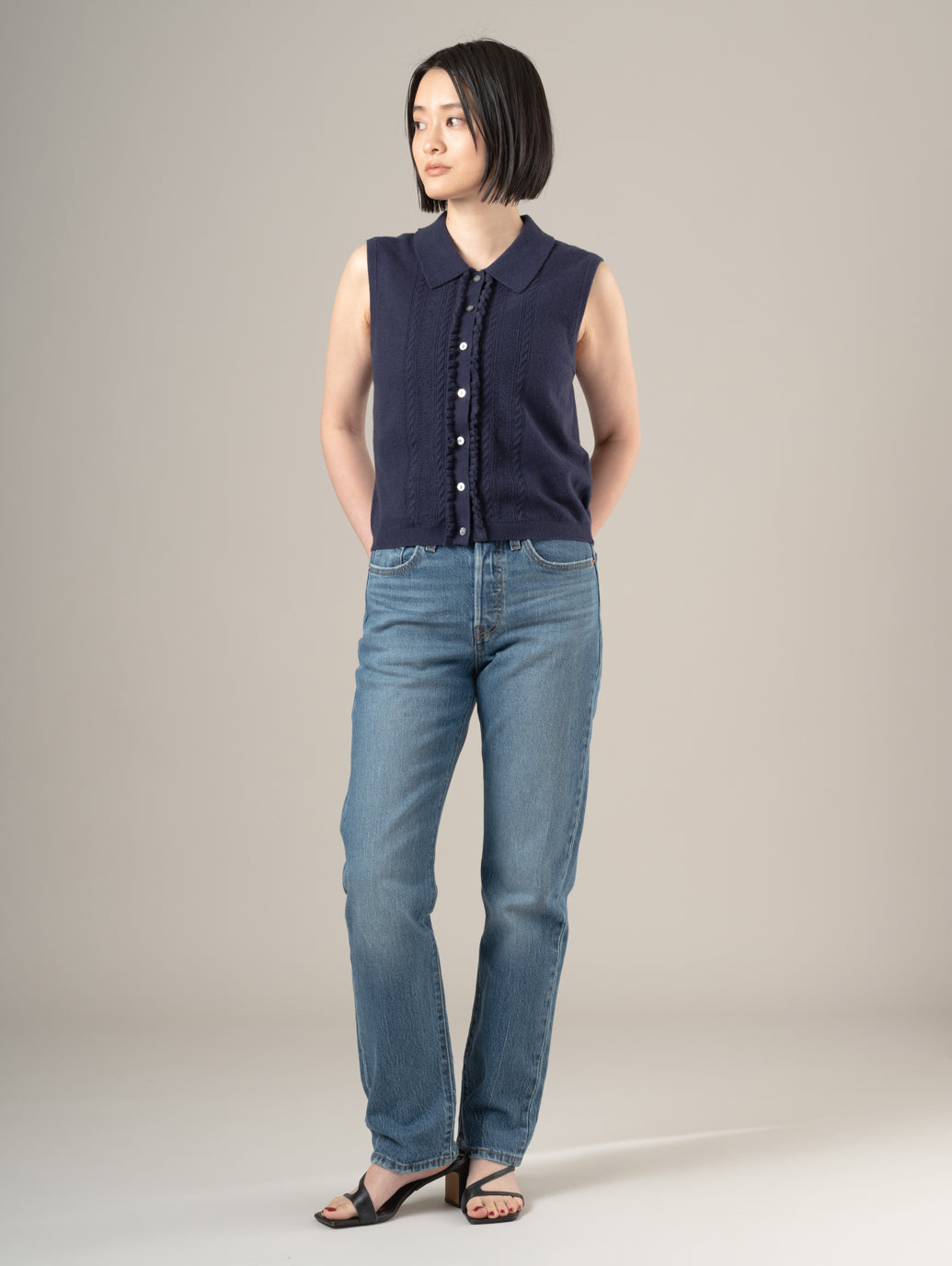 スーパーソフト ミニ ラッフル ベスト トップ