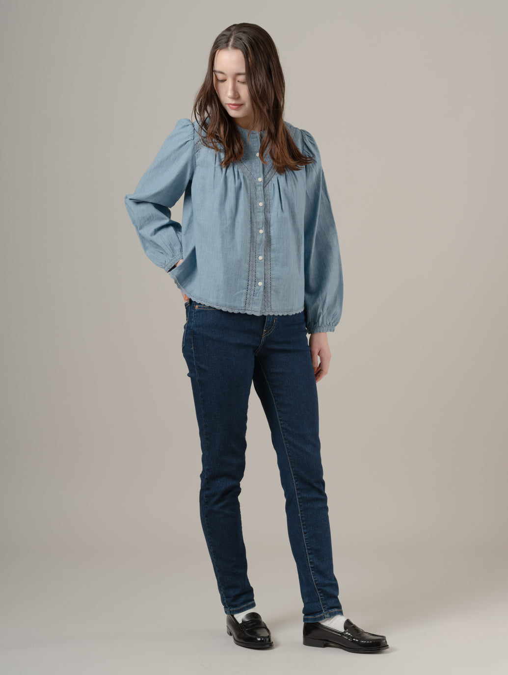 クレオ ロングスリーブブラウス