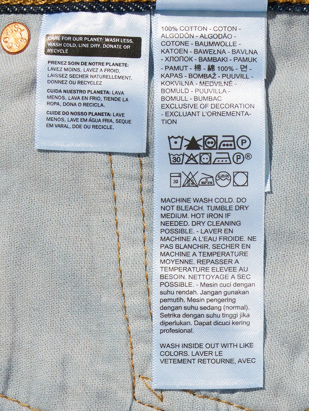BAGGY WIDE LEG ジーンズ ダークインディゴ