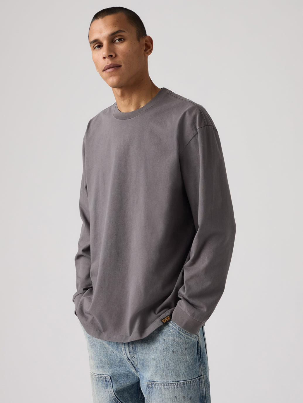 リージャ　ロングスリーブ　グレー WORKWEAR ロングスリーブTシャツ – リーバイス®公式オンラインストア