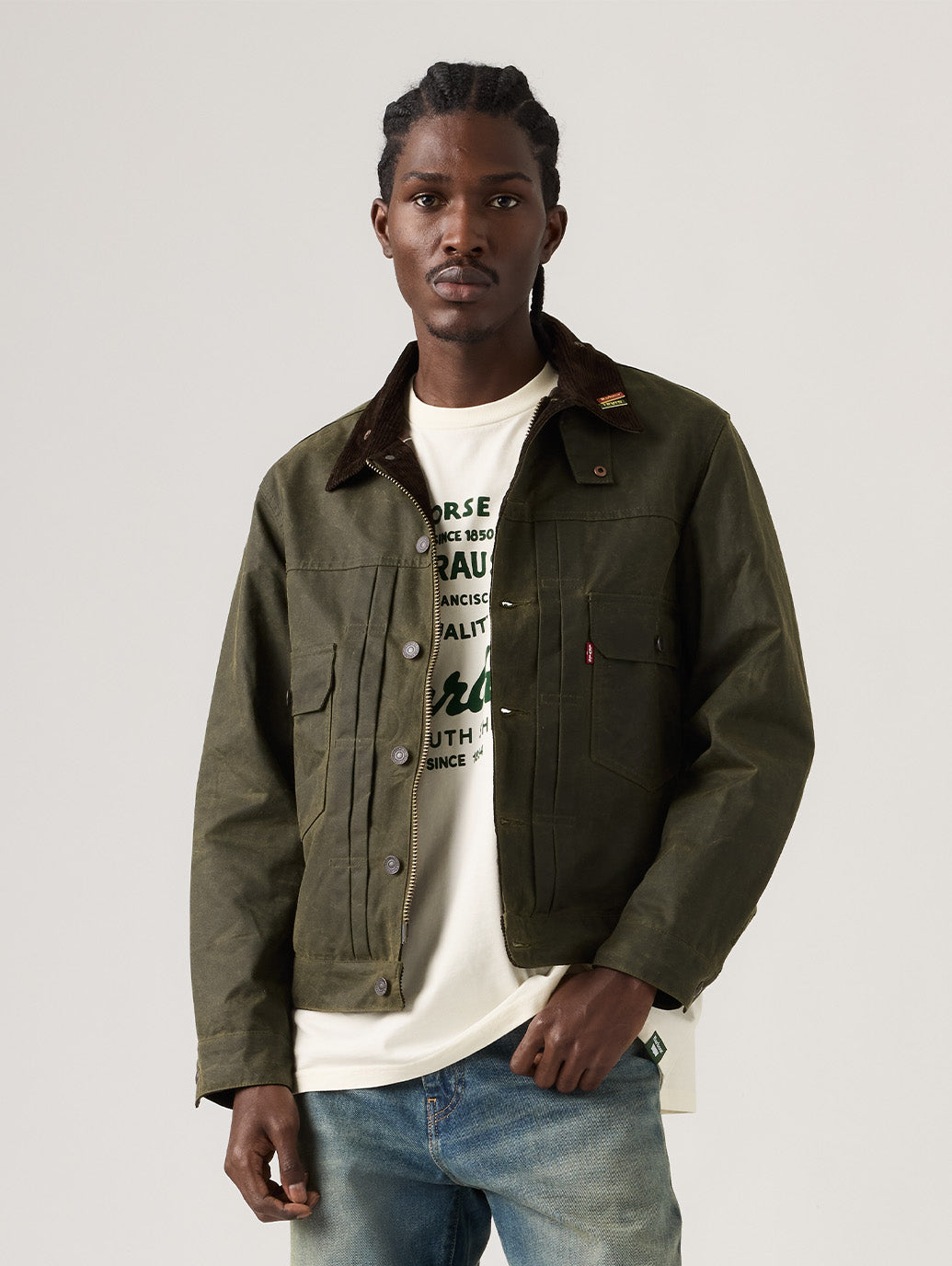 Lサイズ Levi's Barbour Type II Waxed Jacket Buy Barbour x Levi's