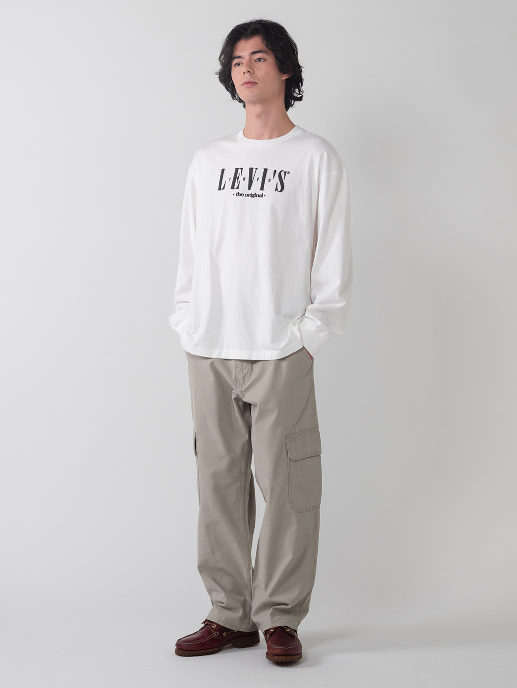 568™ ルーズストレート カーゴ ベージュ