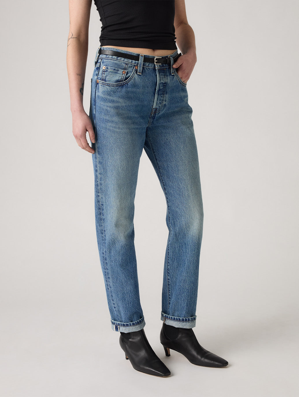 パンツ 501 501® ORIGINAL ジーンズ FOR WOMEN ミディアムインディゴ – リーバイス
