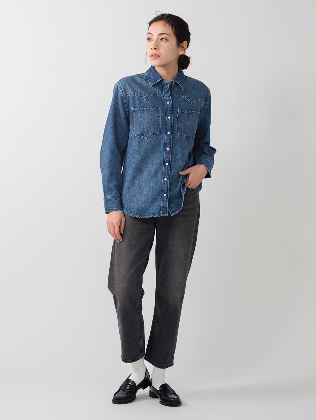 501® CROP ジーンズ ブラック