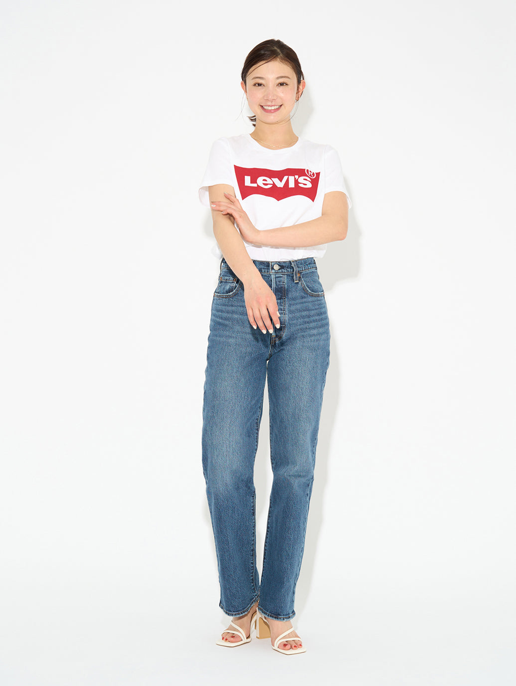 RIBCAGE ストレートジーンズ ダークインディゴ