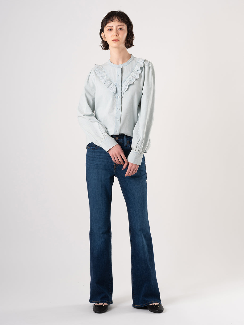 726™ ハイライズフレア ジーンズ ダークインディゴ