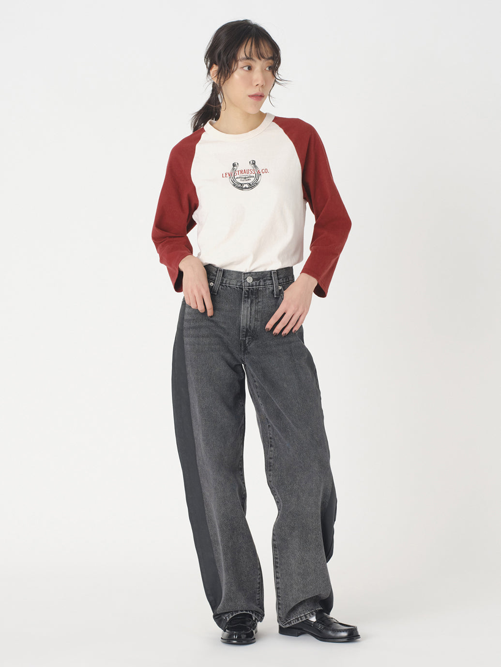 BAGGY DAD ジーンズ ブラック