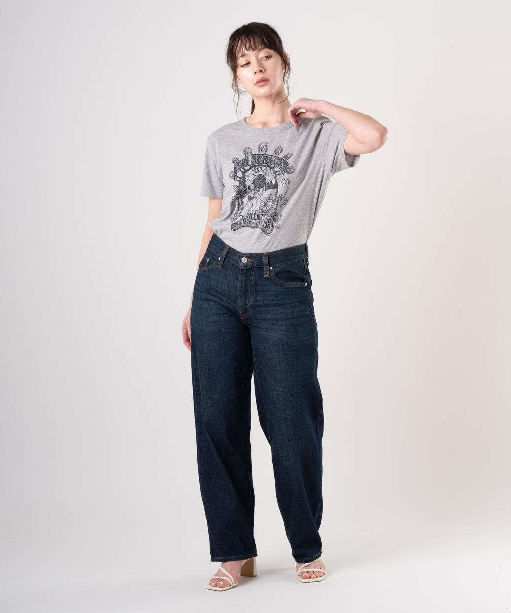 BAGGY DAD ジーンズ ダークインディゴ