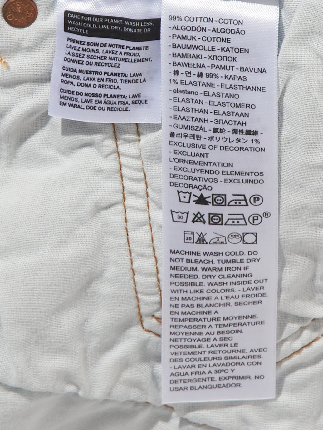 501® CROP ジーンズ ライトインディゴ