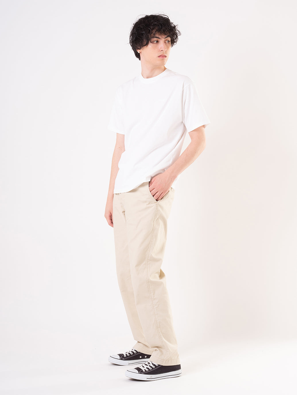 XX CHINO ルーズ ストレート パンツ ベージュ