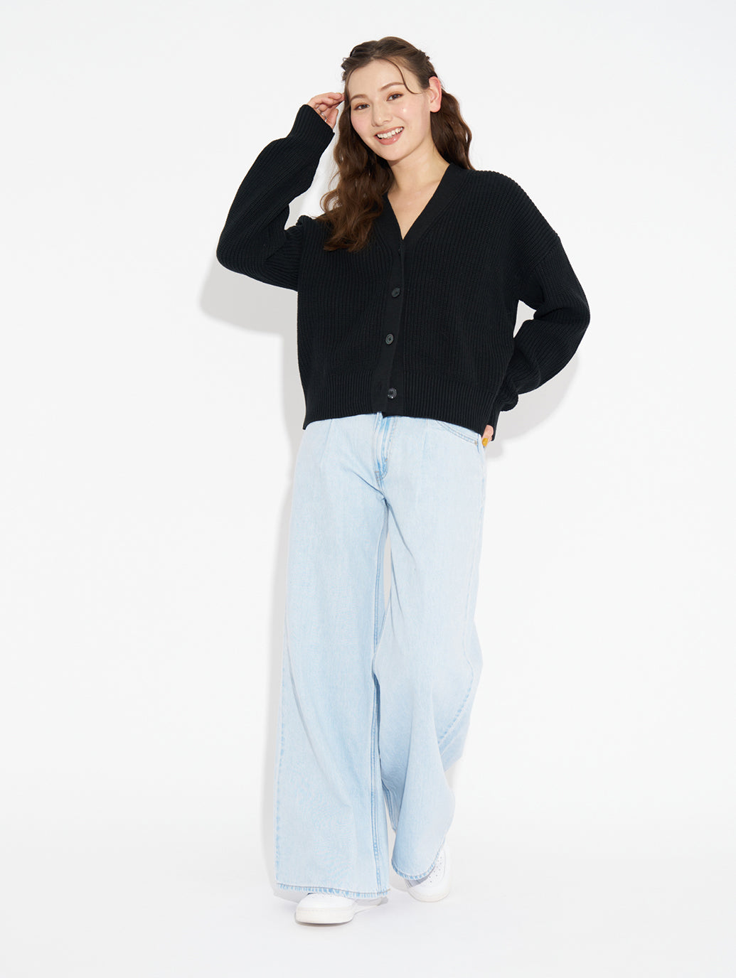 BAGGY DAD WIDE LEG ジーンズ ライトインディゴ