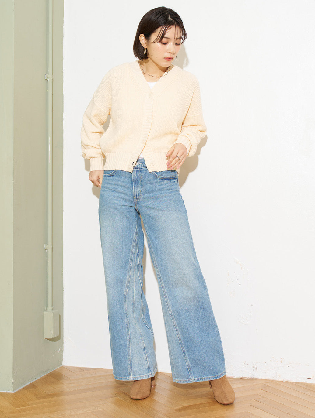 94 BAGGY WIDE LEG ジーンズ ミディアムインディゴ