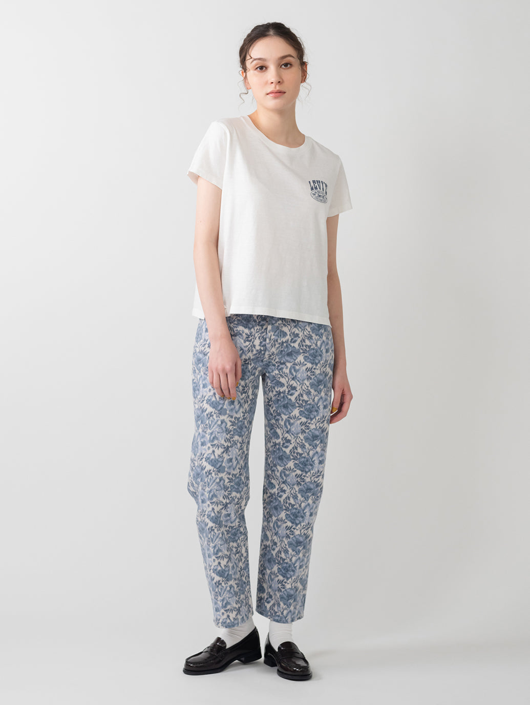 グラフィック ボックスシルエット Tシャツ