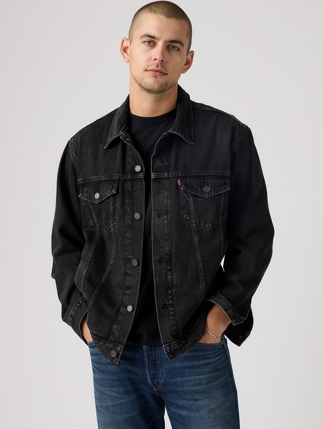 kawasaki 50周年　レザートラッカージャケット　3rd 黒　L LEVI'S レザートラッカージャケット 日本限定再販売 9月13日先行/9月14