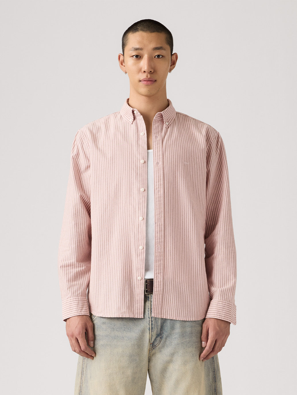 【SALMON_PINK】ポリエステルメッシュ ボタンダウン シャツ BEAMS BOY（ビームス ボーイ）【5/21再値下げ】ポリエステルメッシュ