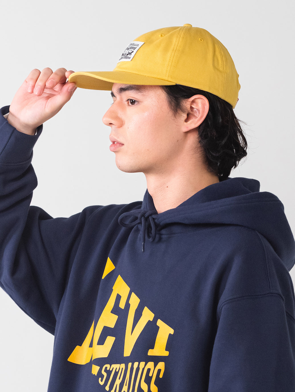 PALMANGELS ダメージデニム キャップ イエロー キャップ Supreme（シュプリーム） 24AW Needle Punch Denim 6-Panel ニードル