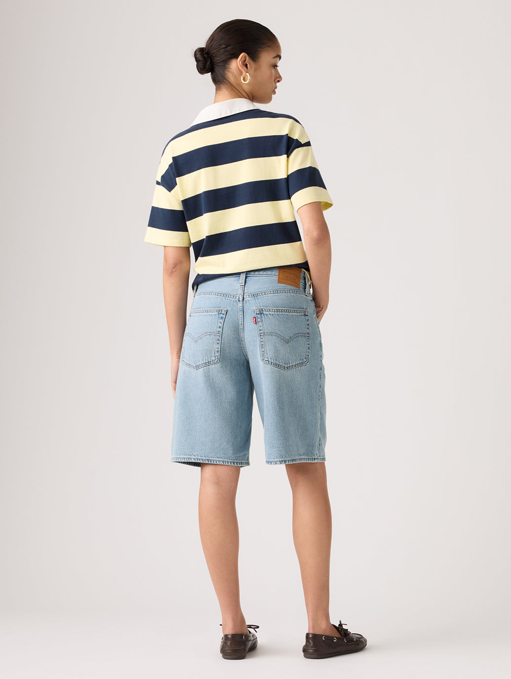 BAGGY DAD ジーンズ ショート ライトインディゴ