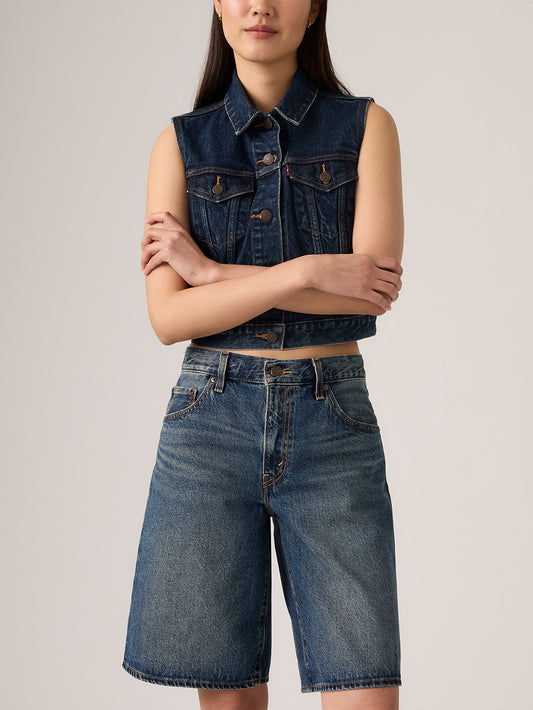 BAGGY DAD ジーンズ ショート ダークインディゴ