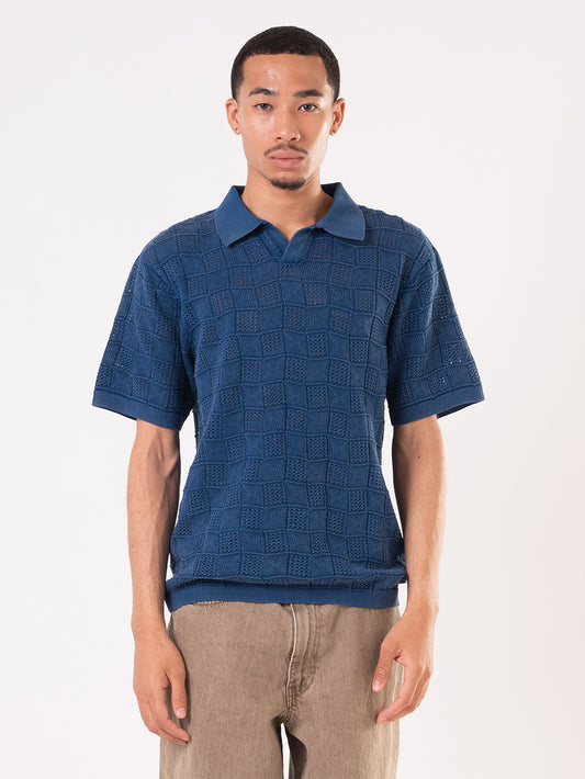 オープンカラーポロシャツ