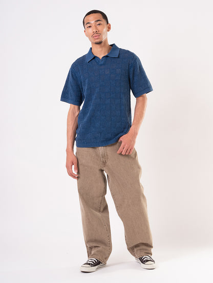 オープンカラーポロシャツ