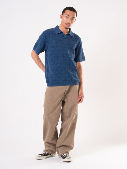 オープンカラーポロシャツ