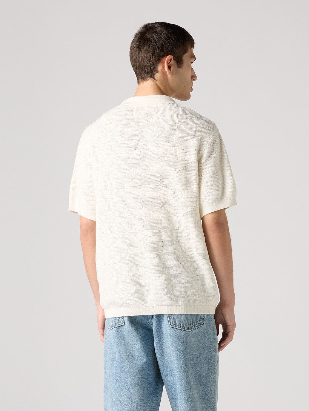 オープンカラー セーターポロ 