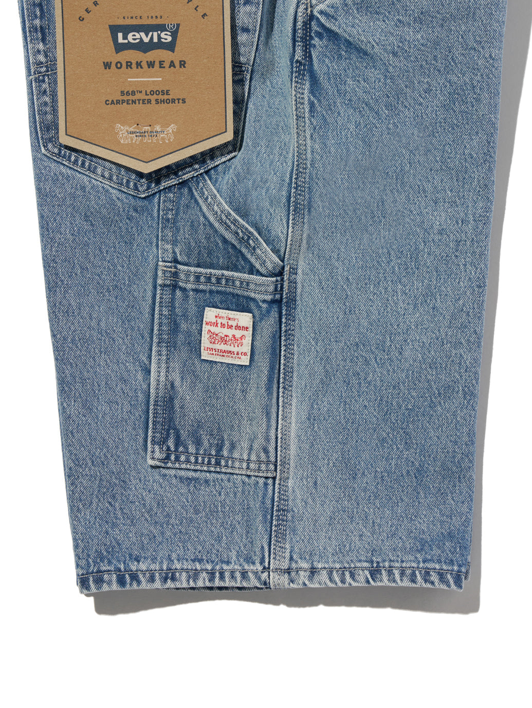 WORKWEAR 568™ ルーズカーペンター ショートパンツ ライトインディゴ 