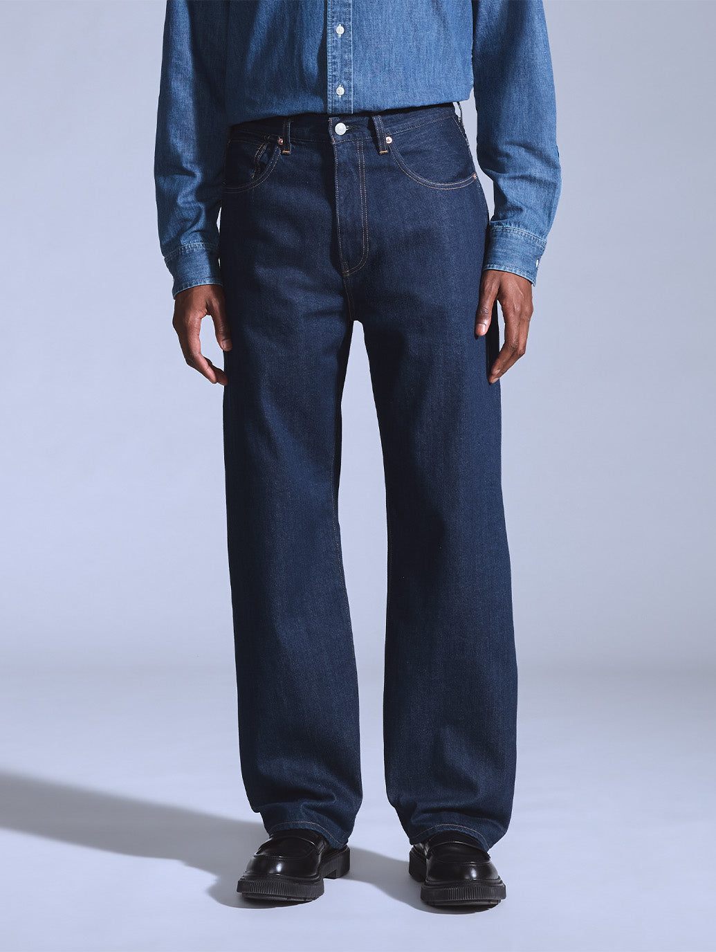 BLUETAB™ MARKER ルーズジーンズ ダークインディゴ 