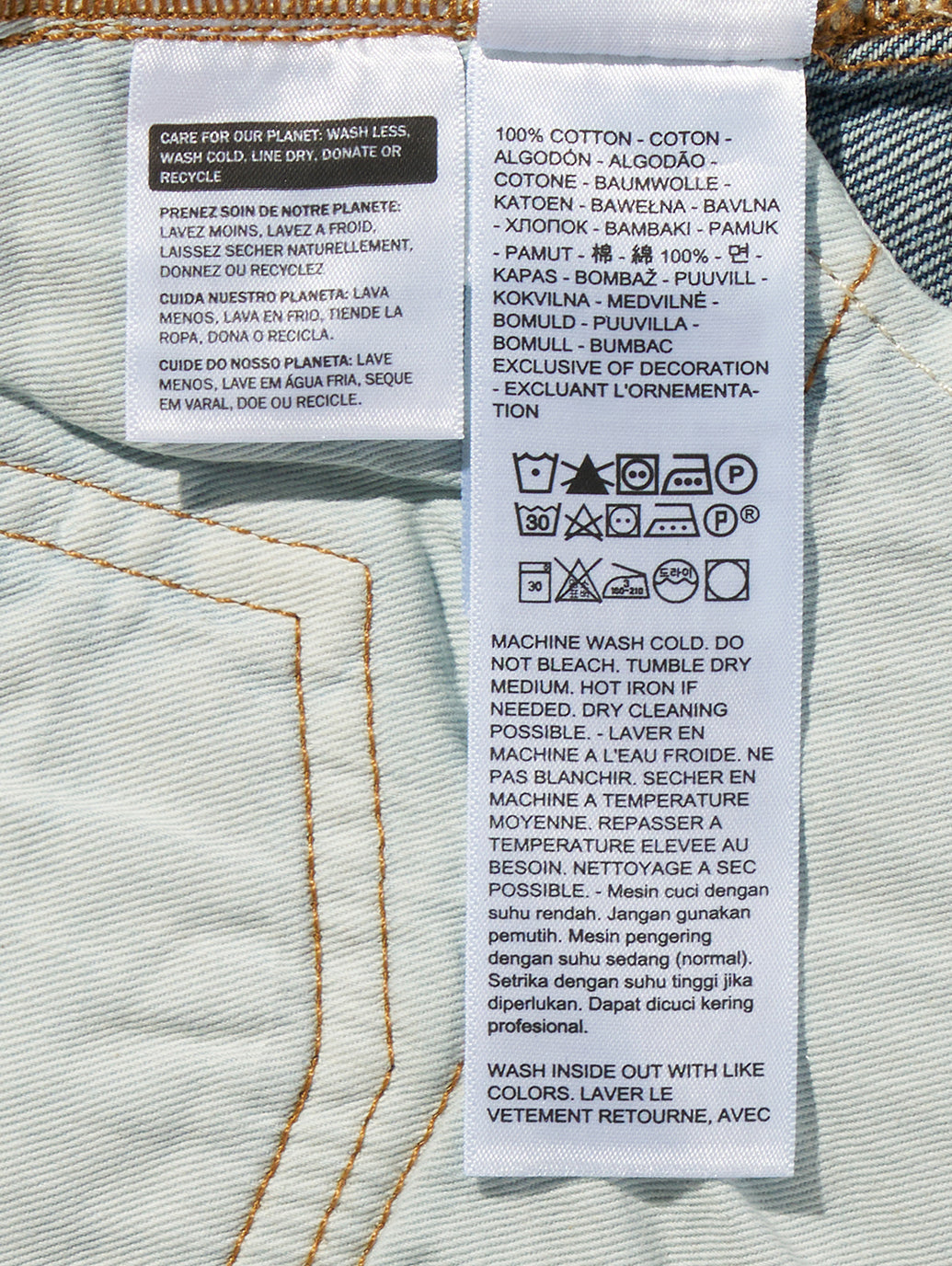 BLUETAB™ MARKER ルーズジーンズ ミディアムインディゴ
