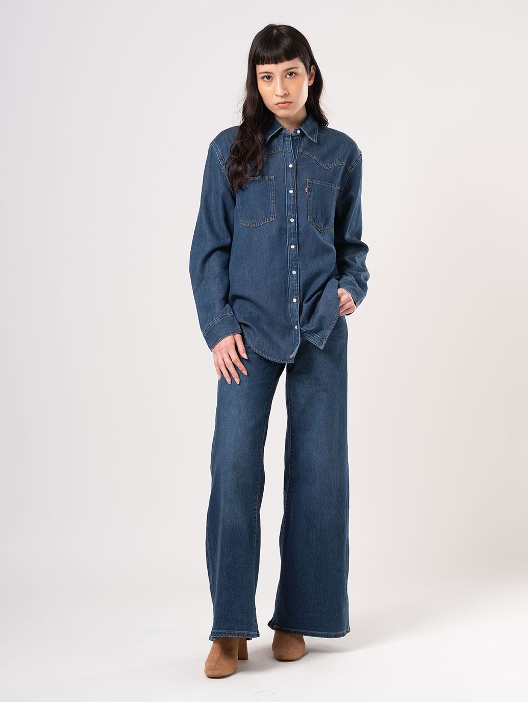 318™ シェーピング ワイドレッグ ミディアムインディゴ 