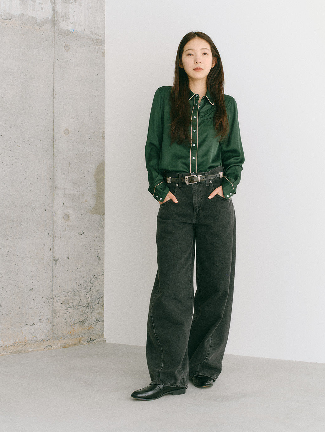 SUPER BAGGY バレルジーンズ ブラック