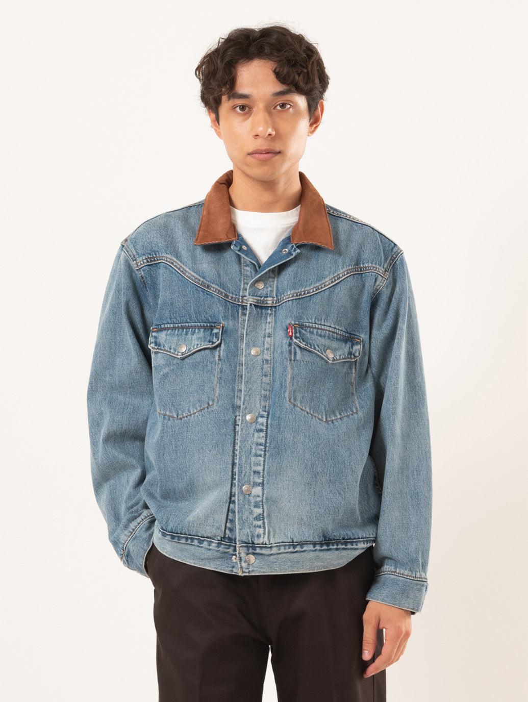 ウエスタンショートホーン トラッカージャケット ミディアムインディゴ