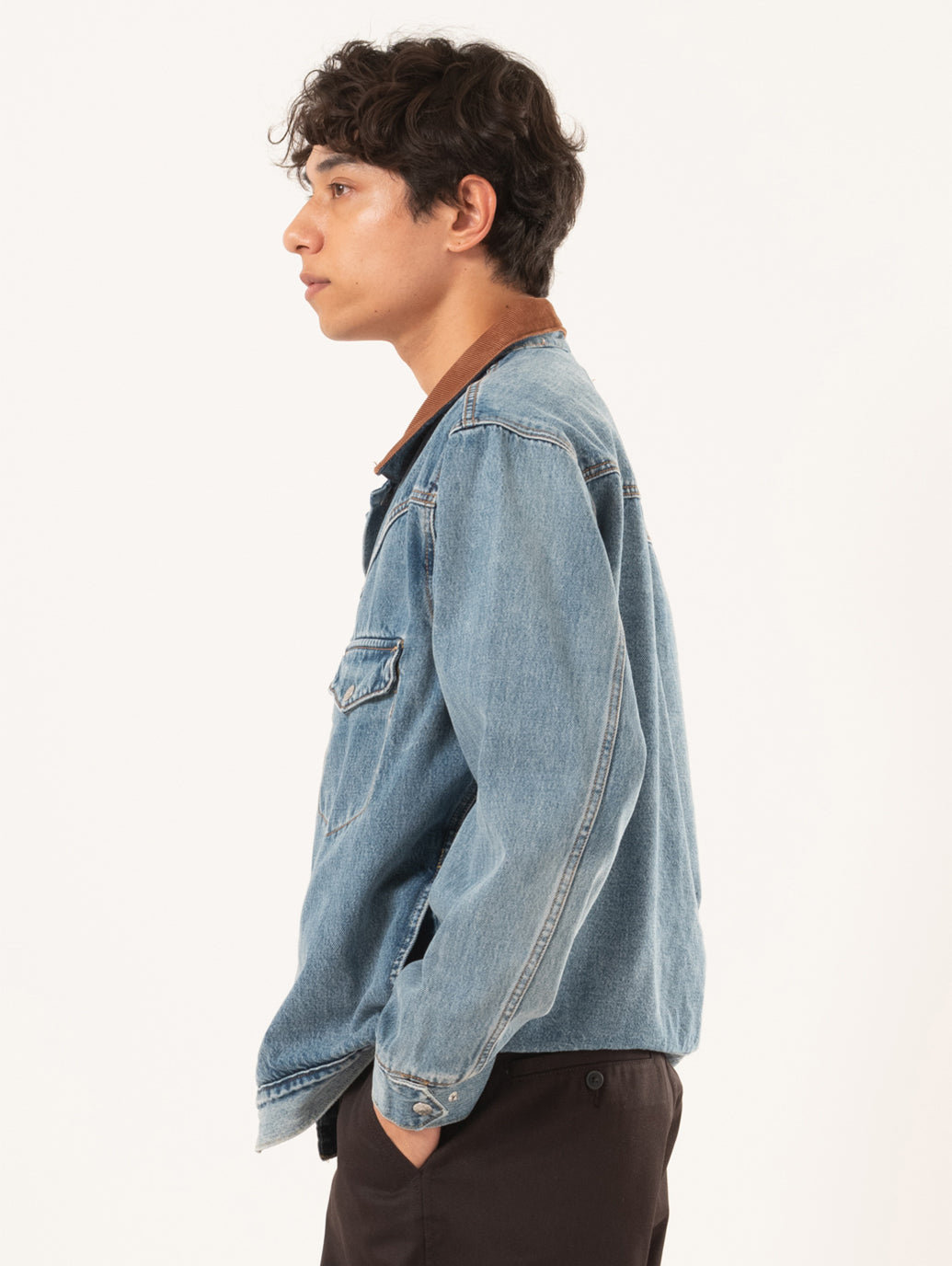 ウエスタンショートホーン トラッカージャケット ミディアムインディゴ