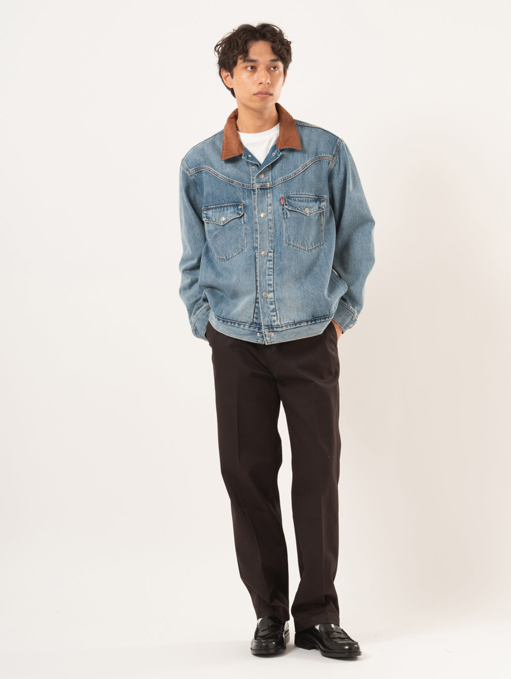 ウエスタンショートホーン トラッカージャケット ミディアムインディゴ