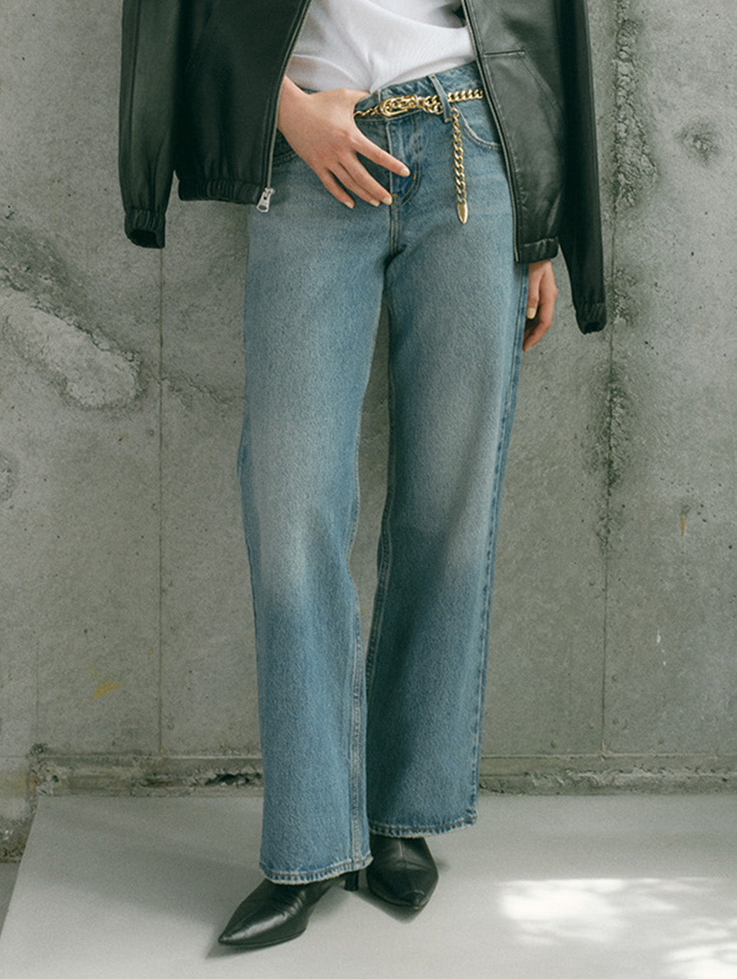 LOW LOOSE ジーンズ ライトインディゴ